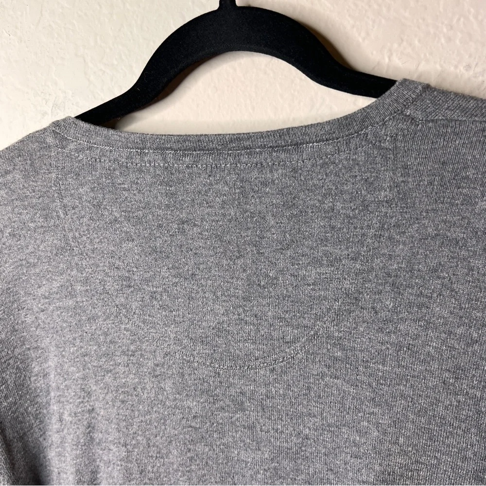 Alan Flusser Cotton/Cashmere Blend V-Neck Sweater Men’s Gray